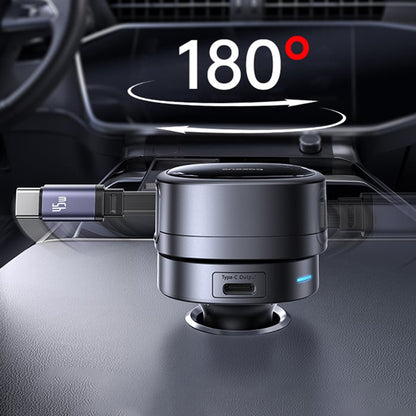 Auto punjač s USB-C kabelom Baseus PrimeTrip VR1, 60W, 3A, 1 x USB-A - 1 x USB-C, Crni C00069001121-00