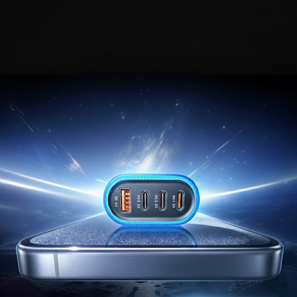 Auto punjač s USB-C kabelom Lisen, 101W, 3.25A, 1 x USB-A - 3 x USB-C, Crni YL0223120021