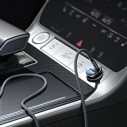 Auto punjač s USB-C kabelom Lisen, 83W, 3.25A, 1 x USB-A - 1 x USB-C, Srebrni YL0223110003