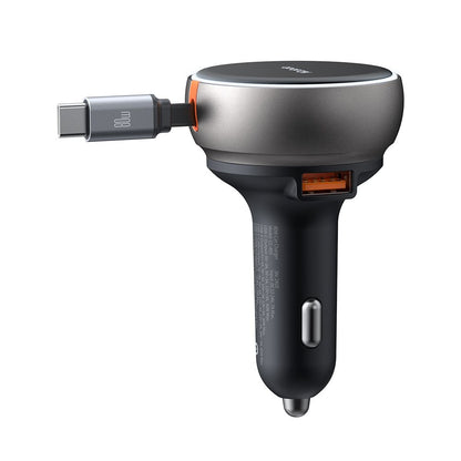 Auto punjač s USB-C kabelom McDodo CC-4850, 80W, 3A, 1 x USB-A - 1 x USB-C, Crni