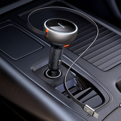 Auto punjač s USB-C kabelom McDodo CC-4850, 80W, 3A, 1 x USB-A - 1 x USB-C, Crni