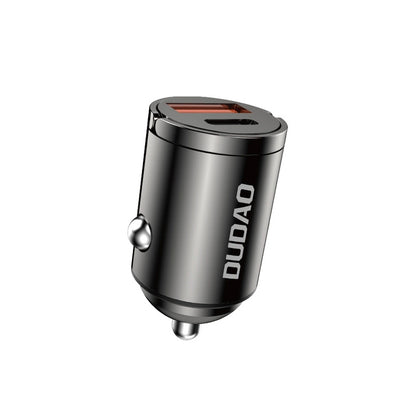Auto punjač Dudao R3MAX, 48W, 3A, 1 x USB-A - 1 x USB-C, Crni