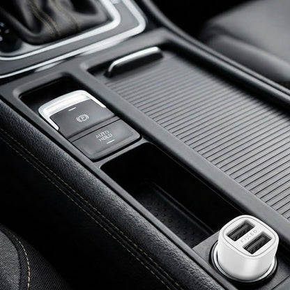 Auto punjač Fixed, 15.5W, 3A, 2 x USB-A, Bijeli