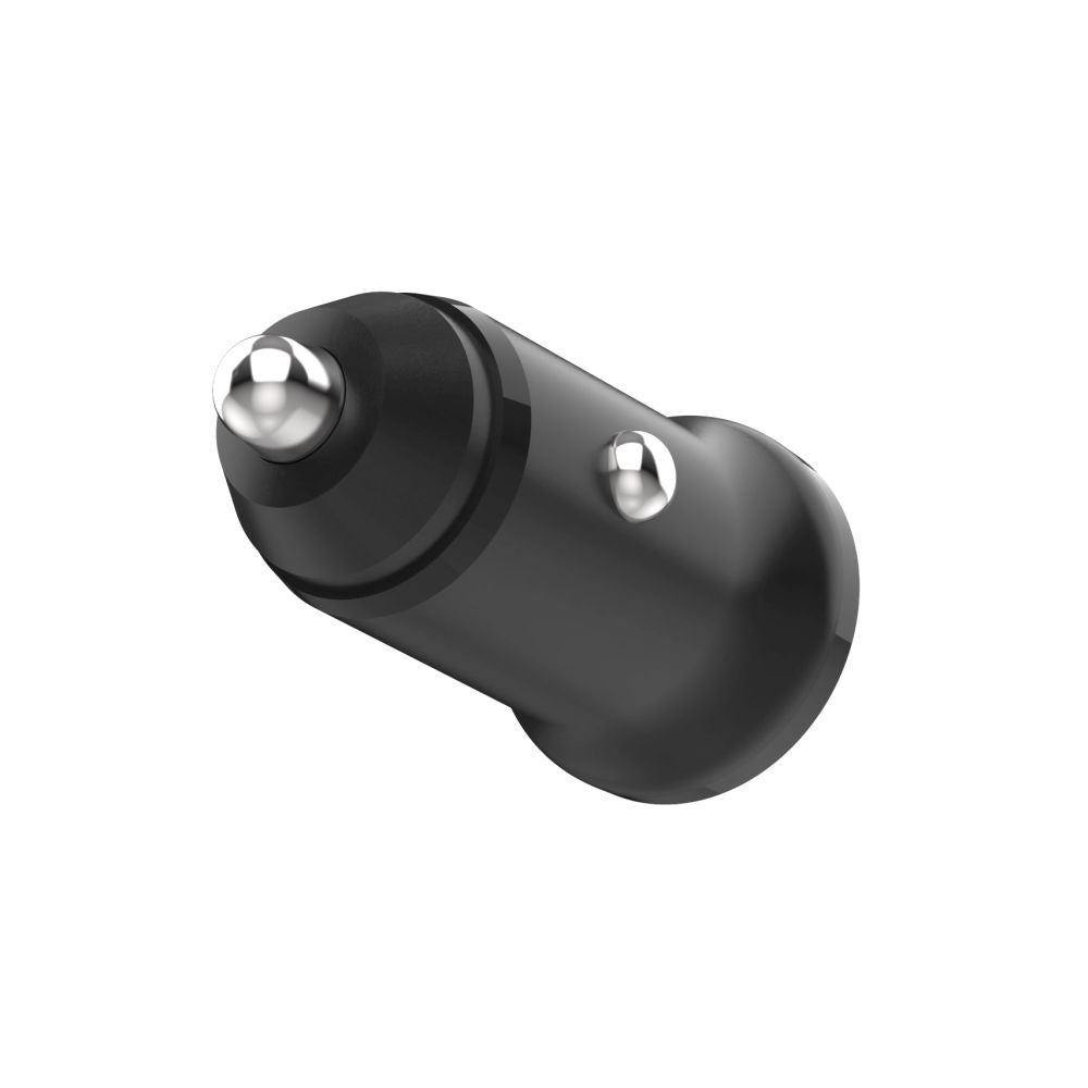 Auto punjač Fixed, 20W, 3A, 1 x USB-A - 1 x USB-C, Crni