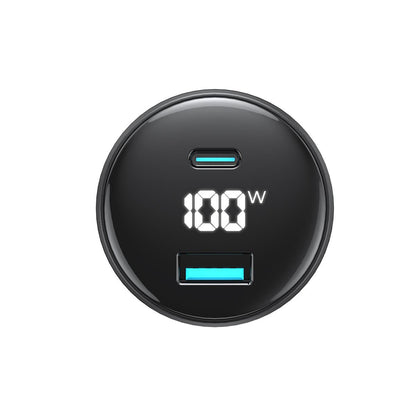 Auto punjač HAVIT CC100W Display, 100W, 5A, 1 x USB-A - 1 x USB-C, Crni