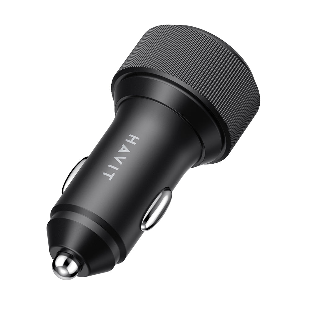 Auto punjač HAVIT CC2014, 30W, 3A, 2 x USB-C, Crni