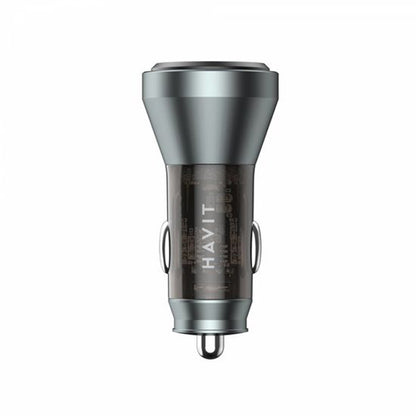 Auto punjač HAVIT CC2017, 45W, 3A, 1 x USB-A - 1 x USB-C, Crno Plavi