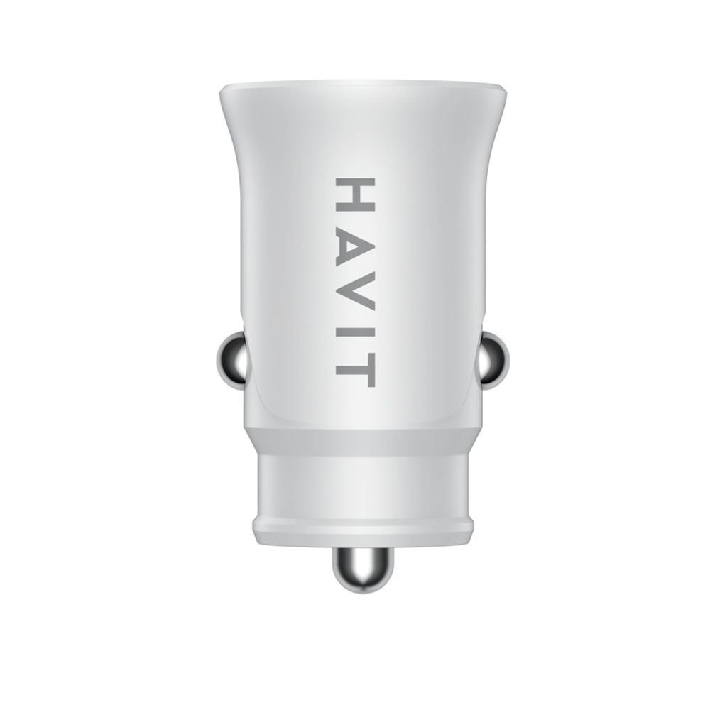 Auto punjač HAVIT CC2022, 20W, 3A, 1 x USB-A - 1 x USB-C, Bijeli