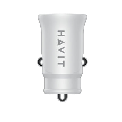 Auto punjač HAVIT CC2022, 20W, 3A, 1 x USB-A - 1 x USB-C, Bijeli