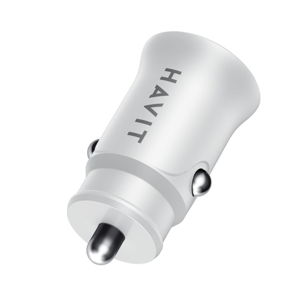 Auto punjač HAVIT CC2022, 20W, 3A, 1 x USB-A - 1 x USB-C, Bijeli