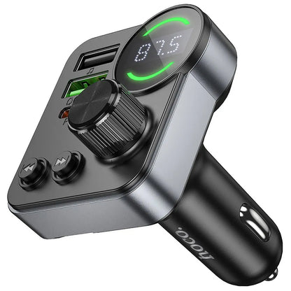 FM Bluetooth modulator HOCO E86, 2 x USB-A - 1 x USB-C - 1 x microSD