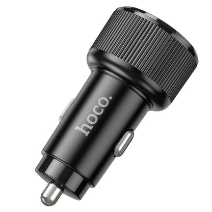 Auto punjač HOCO NZ14B, 50W, 3A, 2 x USB-C, Crni