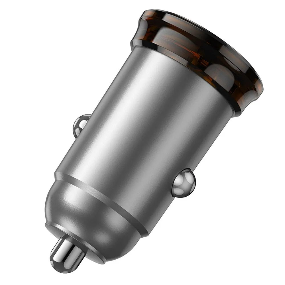 Auto punjač HOCO NZ16, 30W, 3A, 1 x USB-C, Sivi