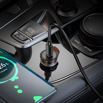 Auto punjač HOCO NZ16, 30W, 3A, 1 x USB-C, Sivi