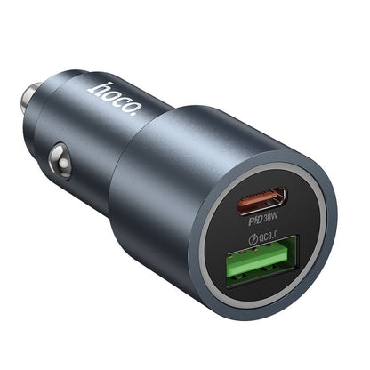 Auto punjač HOCO Z60, 48W, 3A, 1 x USB-A - 1 x USB-C, Crni