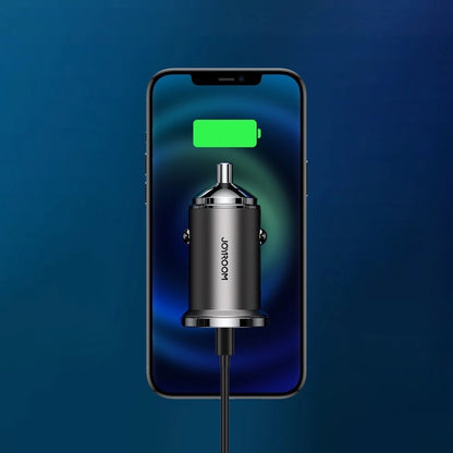 Auto punjač Joyroom C-A35, 45W, 5A, 1 x USB-A - 1 x USB-C, Sivi