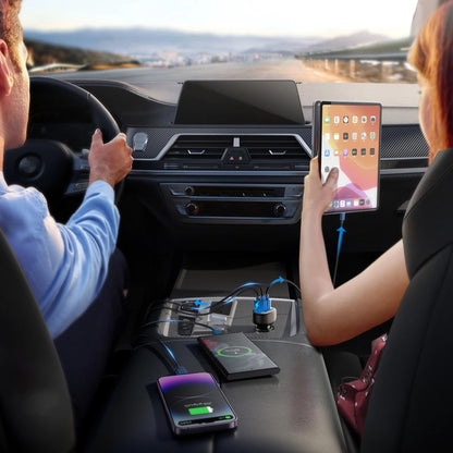 Auto punjač Joyroom JR-CCD04, 30W, 3A, 1 x USB-A - 2 x USB-C, Crni