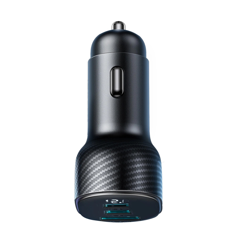 Auto punjač Joyroom JR-CCD04, 30W, 3A, 1 x USB-A - 2 x USB-C, Crni