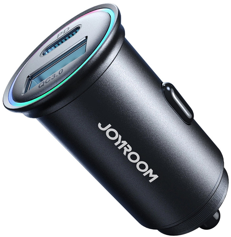 Auto punjač Joyroom JR-CCN04, 60W, 3A, 1 x USB-A - 1 x USB-C, Crni