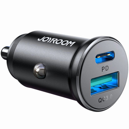 Auto punjač Joyroom JR-CCN05, 30W, 3A, 1 x USB-A - 1 x USB-C, Crni