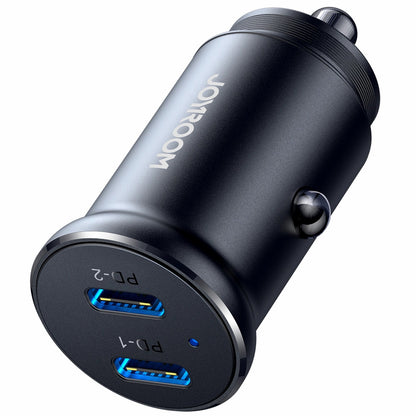 Auto punjač Joyroom JR-CCN06, 30W, 3A, 2 x USB-C, Crni