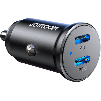 Auto punjač Joyroom JR-CCN06, 30W, 3A, 2 x USB-C, Crni