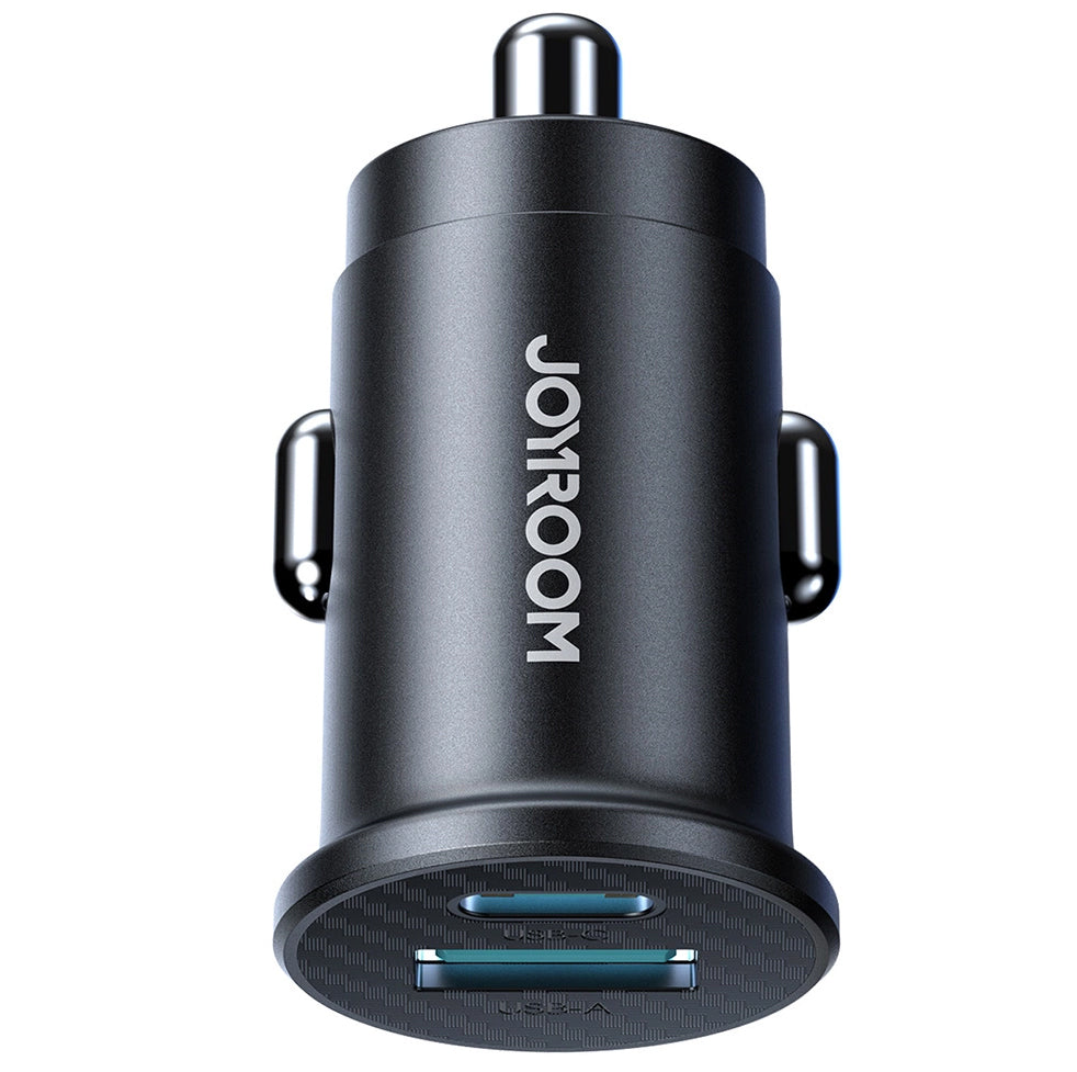 Auto punjač Joyroom JR-CCN16 Mini, 12W, 2.4A, 1 x USB-A - 1 x USB-C, Crni