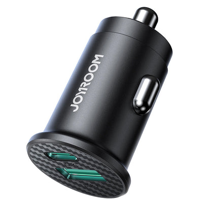Auto punjač Joyroom JR-CCN16 Mini, 12W, 2.4A, 1 x USB-A - 1 x USB-C, Crni