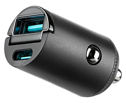 Auto punjač Joyroom JR-CCN18, 65W, 1 x USB-A - 1 x USB-C, Crna