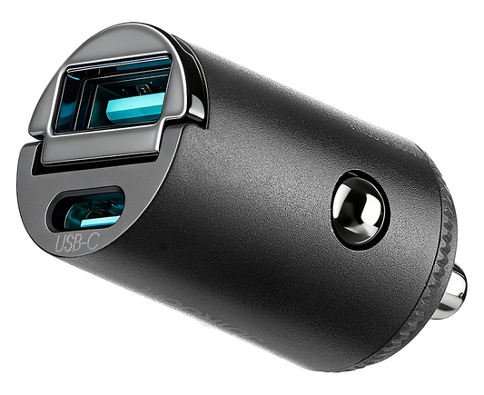 Auto punjač Joyroom JR-CCN18, 65W, 1 x USB-A - 1 x USB-C, Crna