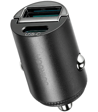 Auto punjač Joyroom JR-CCN18, 65W, 1 x USB-A - 1 x USB-C, Crna