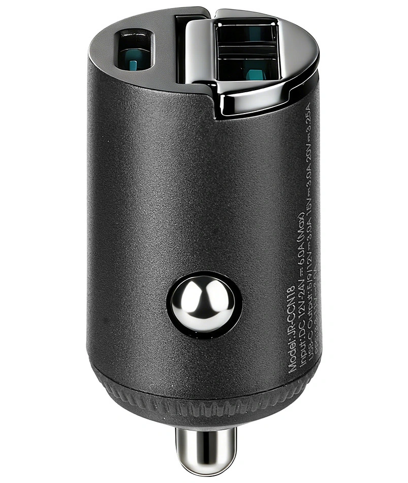 Auto punjač Joyroom JR-CCN18, 65W, 1 x USB-A - 1 x USB-C, Crna