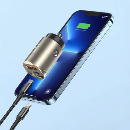 Auto punjač Lito IN-C03, 30W, 3A, 1 x USB-A - 1 x USB-C, Crni