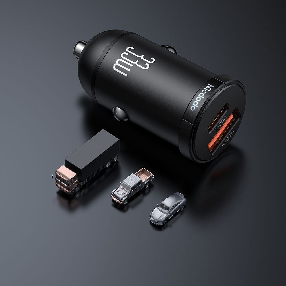 Auto punjač McDodo CC-2320 Cool, 33W, 3A, 1 x USB-A - 1 x USB-C, Crni
