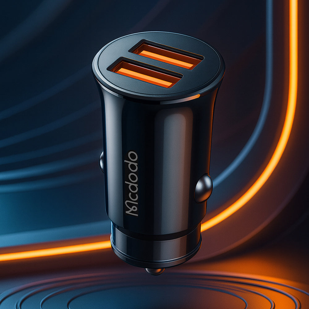 Auto punjač McDodo CC-6602, 12W, 2.4A, 2 x USB-A, Crni