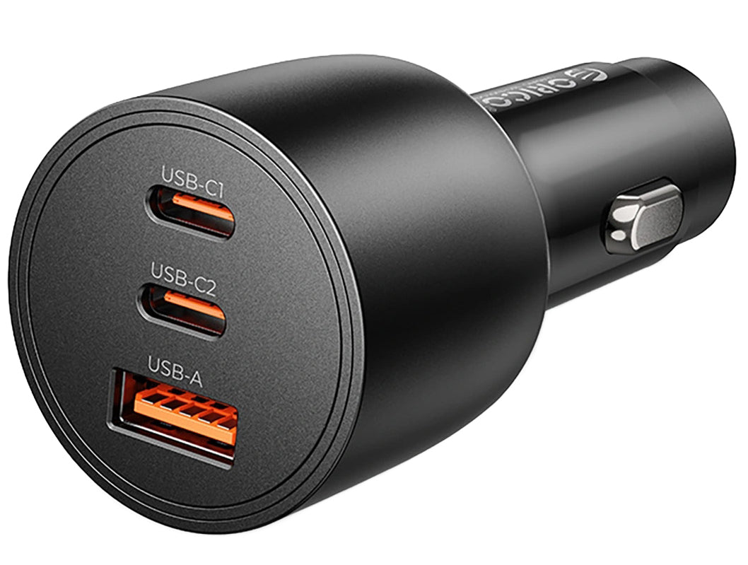 Auto punjač Orico PowerLink, 165W, 5A, 1 x USB-A - 2 x USB-C, Crni