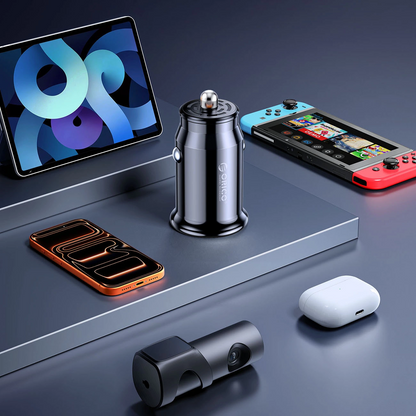 Auto punjač Orico PowerMini, 30W, 3A, 1 x USB-A - 1 x USB-C, Crni
