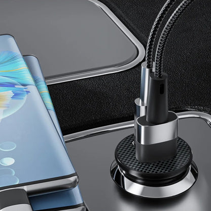 Auto punjač Techsuit C4 MiniFuseX, 20W, 3A, 1 x USB-A - 1 x USB-C, Crni