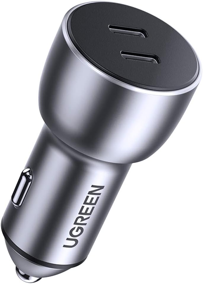 Auto punjač UGREEN CD213, 36W, 3A, 2 x USB-C, Sivi