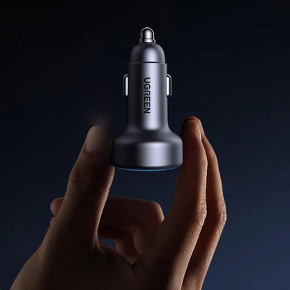 Auto punjač UGREEN EC307, 30W, 3A, 1 x USB-A - 2 x USB-C, Sivi