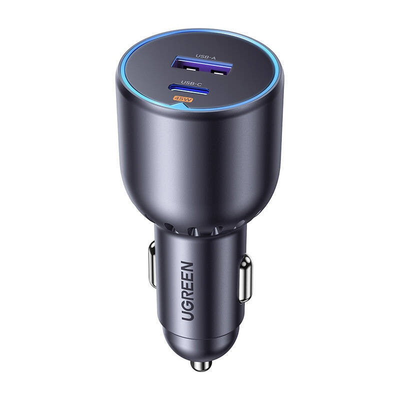 Auto punjač UGREEN EC701, 63W, 3A, 1 x USB-A - 1 x USB-C, Crni