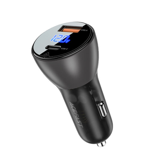 Auto punjač Acefast B6, 63W, 3.6A, 1 x USB-A - 1 x USB-C, Crna