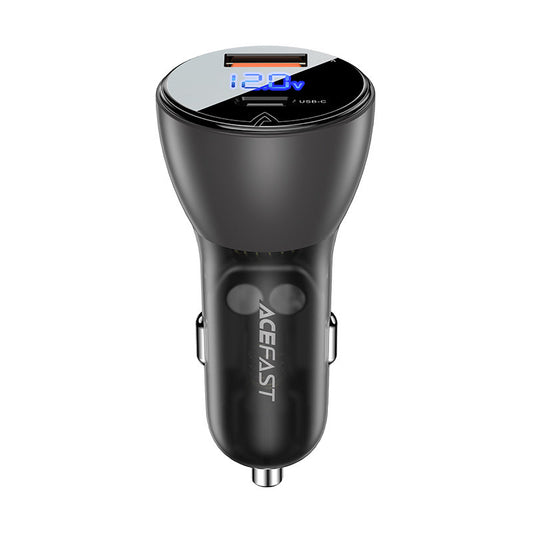 Auto punjač Acefast B6, 63W, 3.6A, 1 x USB-A - 1 x USB-C, Crna