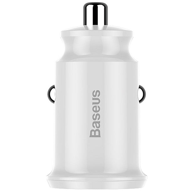 Auto punjač Baseus Grain, 10.5W, 2.1A, 2 x USB-A, Bijeli CCALL-ML02
