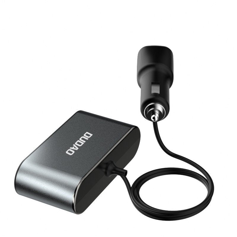 Produžetak za upaljač Dudao R1 Pro, 3 izlaza, 2 x USB-A, Zaslon