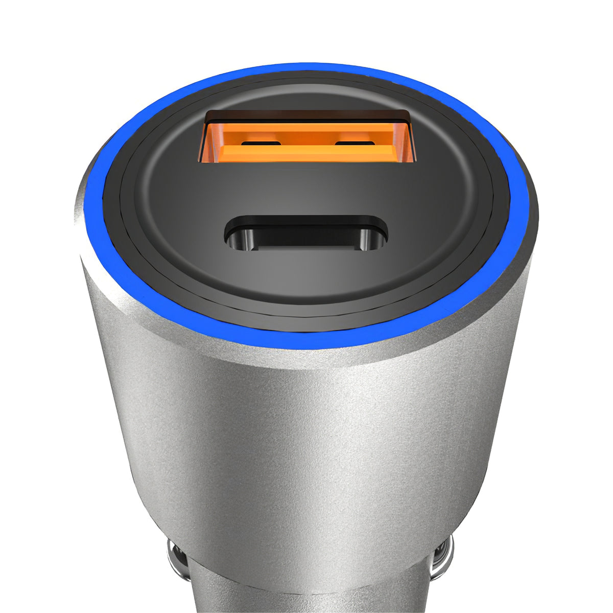 USB auto punjač Dudao R4PQ, 1 X USB - 1 X USB Tip-C, 22.5 W, Quick Charge - Power Delivery, Siva