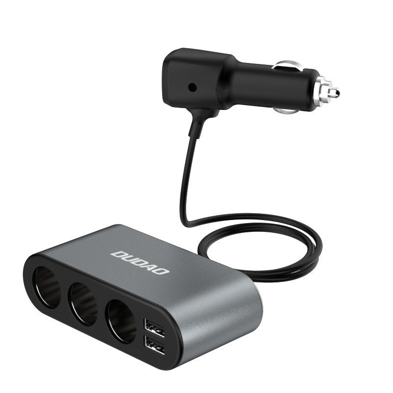 Produžetak za upaljač Dudao R1 Pro, 3 izlaza, 2 x USB-A, Zaslon