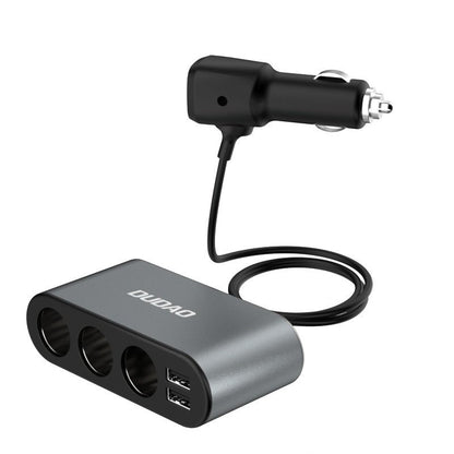 Produžetak za upaljač Dudao R1 Pro, 3 izlaza, 2 x USB-A, Zaslon