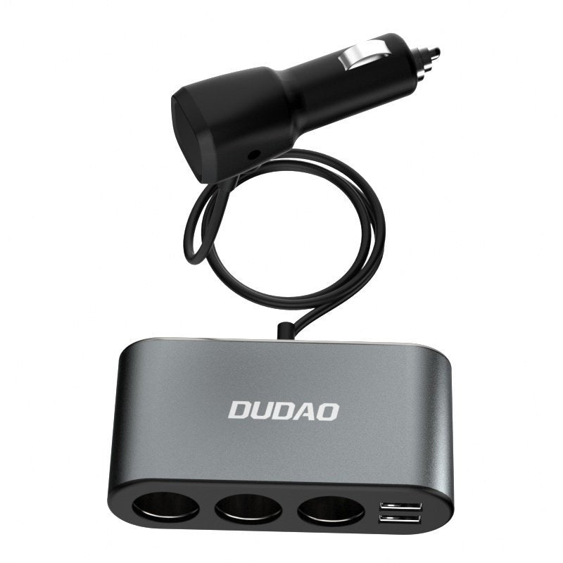 Produžetak za upaljač Dudao R1 Pro, 3 izlaza, 2 x USB-A, Zaslon