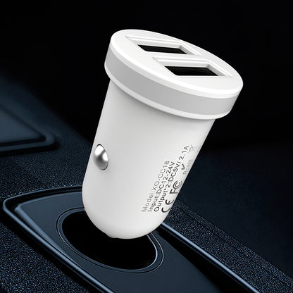 Auto punjač XO Design CC-18, 10.5W, 2.1A, 2 x USB-A, Bijeli